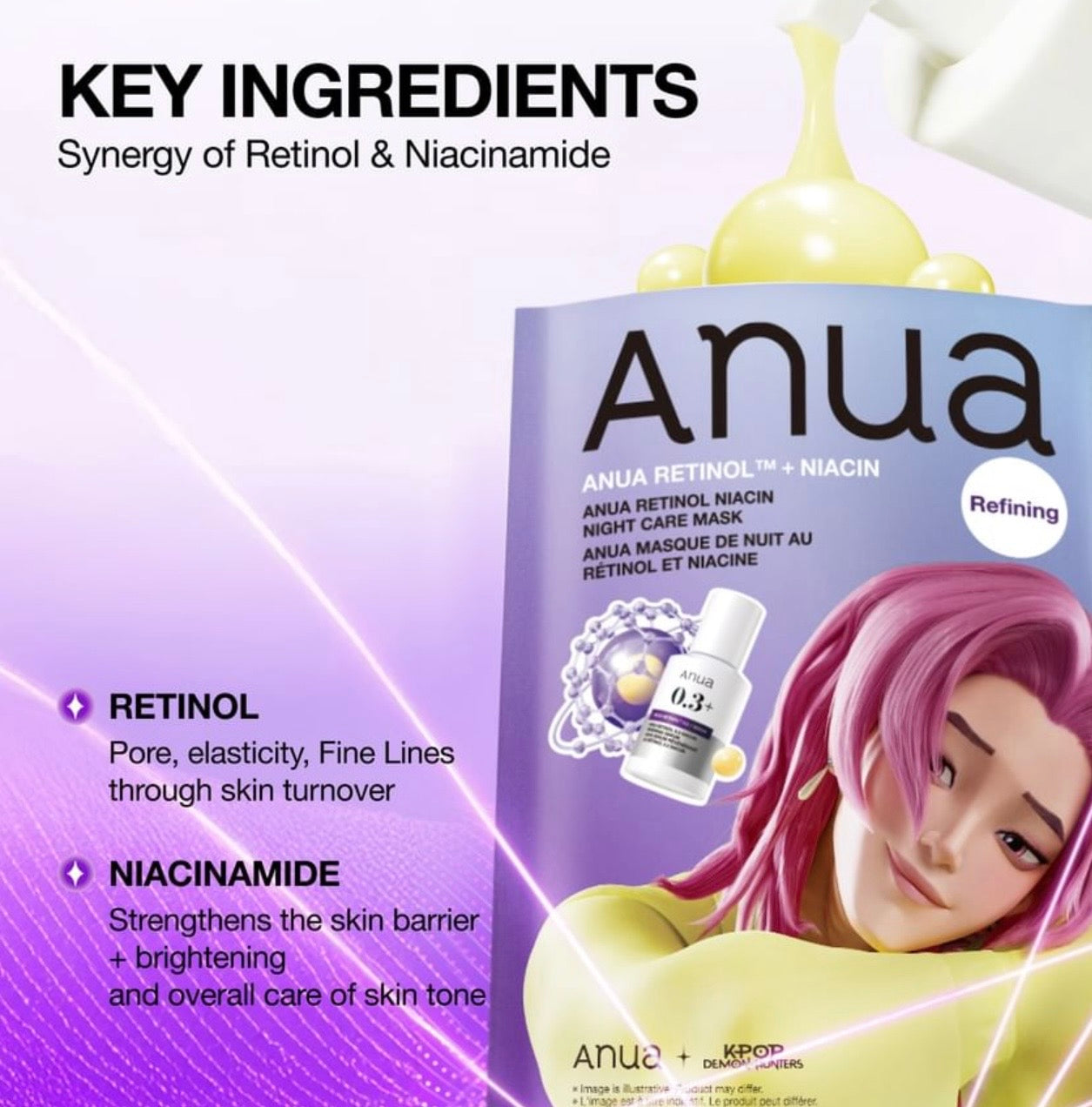 Anua x Kpop Demon+Hunters Serum Mask