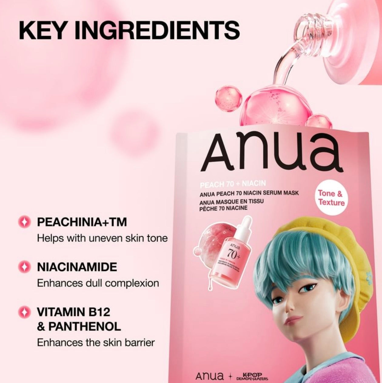Anua x Kpop Demon+Hunters Serum Mask