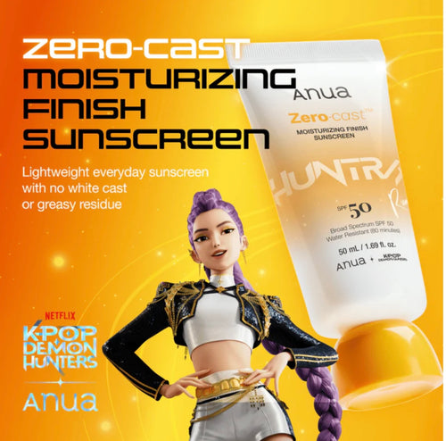 Anua-Zero Cast Moisturizing Finish Sunscreen SPF 50+ Kpop Demon+Hunters